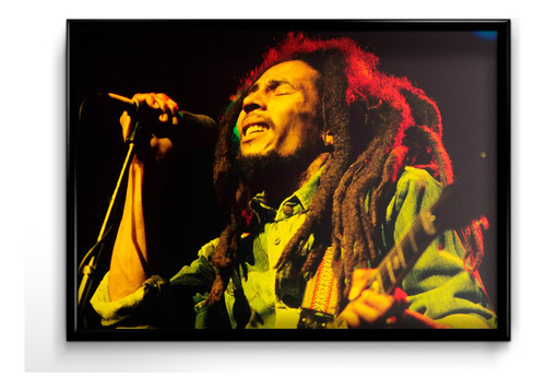 Cuadro Bob Marley M5 35x50 (marco + Lámina + Vidrio)