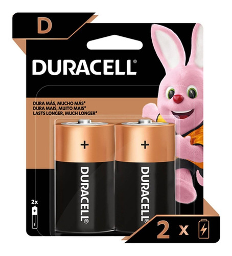 Pack 2 Pilas Duracell D Alcalina / 