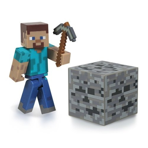 Figura Minecraft Core Steve Acción Con El Accesorio