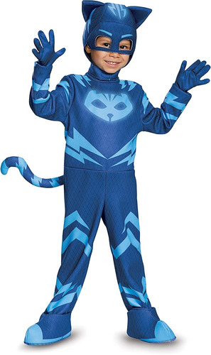 Disguise Catboy Deluxe Toddler Pj Masks Costume, Azul, Mediu