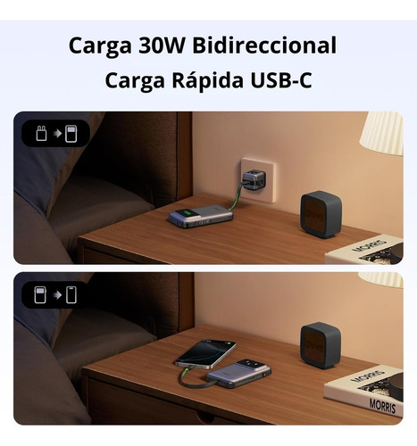 Power Bank Robot Ugreen 10,000mah Usb C 30w Pantalla Tft