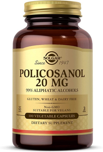 Policosanol 20 Mg Solgar 100 Capsulas Vegetales Sabor Neutro