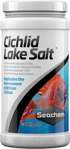 Imagen 1 de 2 de Seachem Cichlid Lake Salt 250gr Acondicionador Agua