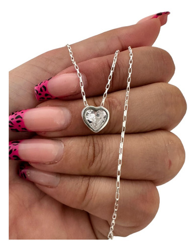  Conjunto Corazon Plata 925