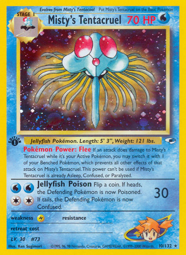 Misty's Tentacruel 10/132 Holo Cartas Pokemon Gym Heroes