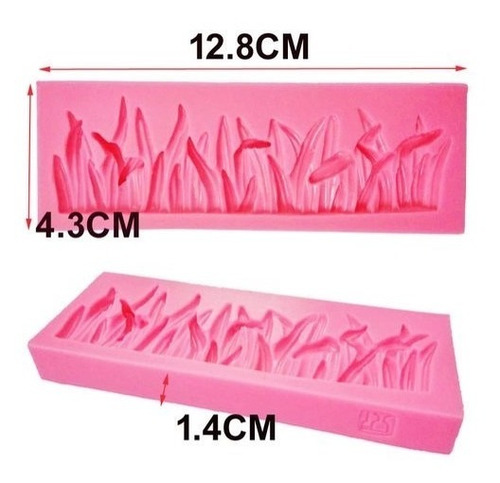Molde Silicona Pasto Guarda Fondant Reposteria Porcelana Color Rosa