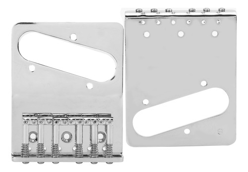 Saddle Bridge Metal Silver Hardtail De 6 Cuerdas, Fijo