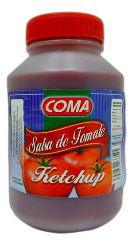 Aderezo Salsa Tomate Ketchup Coma 1kg 0176 Ml.
