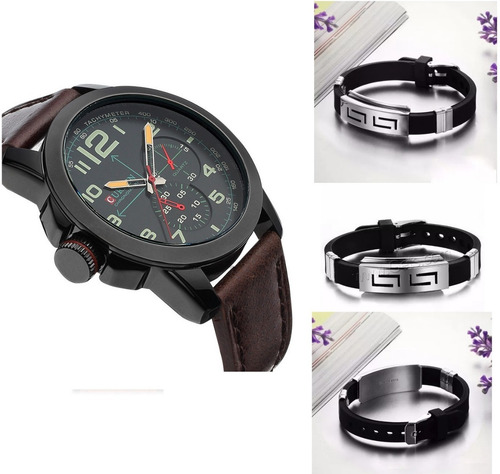 Relógio Masculino Curren Grátis Pulseira Metal Silicone