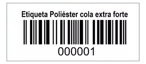 Etiqueta Código De Barras Poliéster Cola Forte 30x15m 1000u