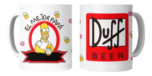 Tazón Taza Dia Del Padre - El Mejor Papa Homero Duff