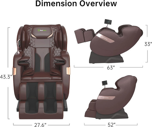 Silla De Masaje Zero-gravity C/calefacción Real Relax Marrón