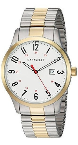 Reloj De Hombre De Acero Inoxidable De Cuarzo Caravelle, Col