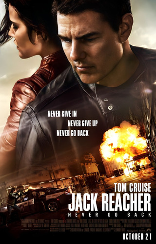 ##150 Jack Reacher Póster Autoadhesivo 100x70cm