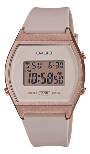 Reloj Casio Core Mujer Moda Casual Water Resistant Correa Rosa Bisel Rosa
