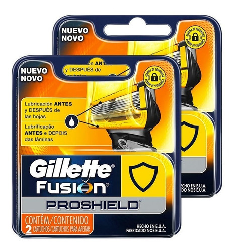 Carga Refil Gillette Fusion Proshield 5 - 4 Cartuchos