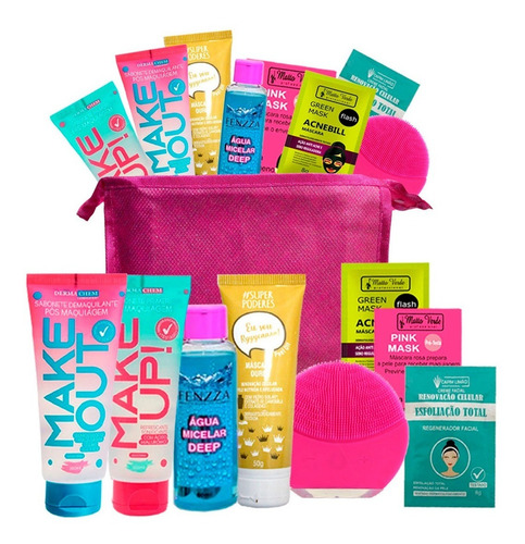 Imagem 1 de 5 de Kit C/ Esponja Elétrica + Sabonete Pré E Pós Maquiagem Top
