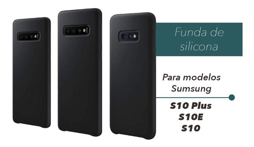 Imagen 5 de 10 de Funda Silicona + Vidrio Temp 5d Samsung S10e - S10 - S10plus
