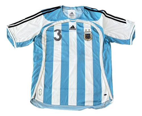 Camiseta adidas Argentina Titular 2006 #3 Sorin Original