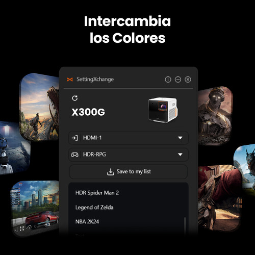 Proyector Gamer Benq X300g 120 4k 2000lm Lag 8ms Androidtv Color Blanco