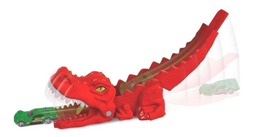 Lanzador de dinosaurios Nemesis de Hot Wheels, color rojo mate