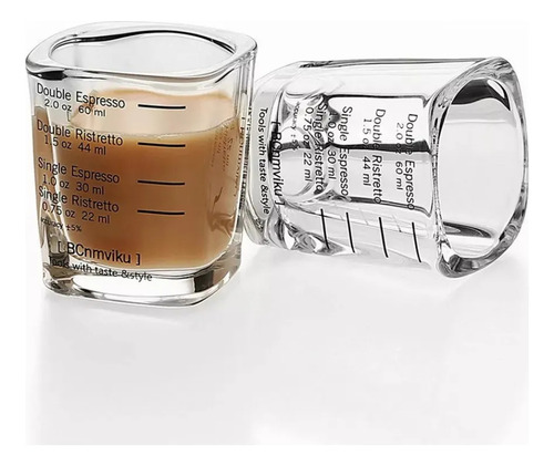 Xícaras Medidoras De Café Expresso De 2 Oz Para Baristas, 2