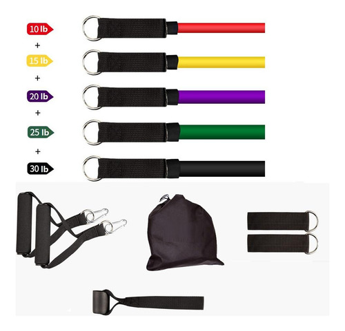 16x 150lbs Entrenadores De Resistencia Hogar De Resistencia