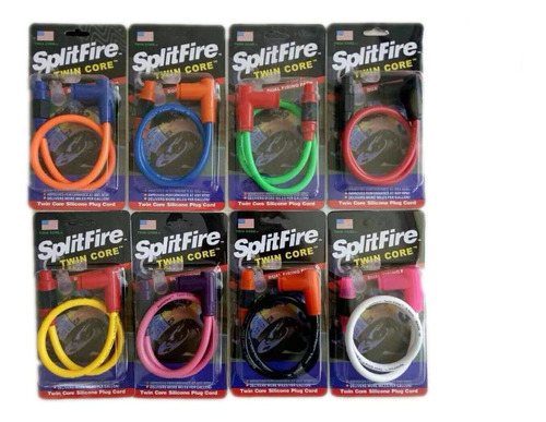 Imagen 2 de 3 de Cable Color Azul Capuchon Naranja Para Bujia Motos