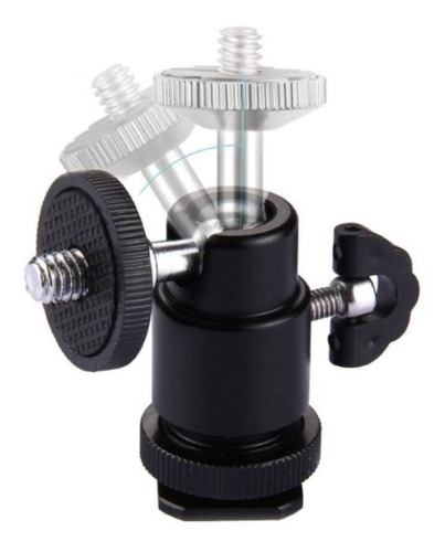 Imagen 4 de 5 de Mini Rotula Zapata De Flash P/ Monitor Iluminacion Microfono
