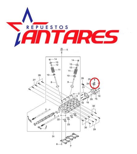 Sensor Eje Levas Chevrolet Spark 1.0 Korea Simense 04-16 *