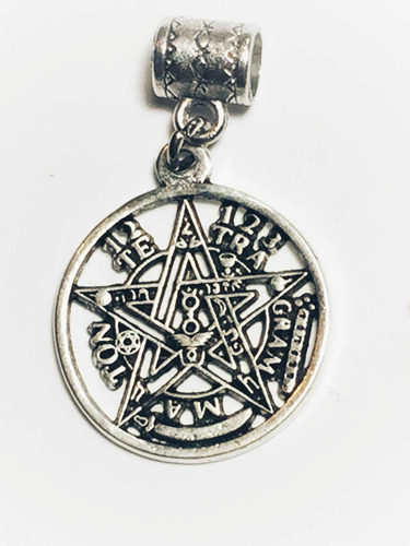 Imagen 5 de 10 de Tetragramaton Pentaculo Calado Plata Tibetana