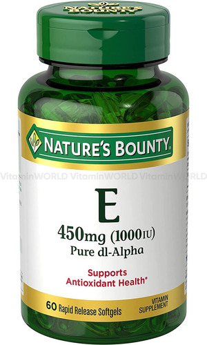 Natures Bounty Vitamina E 450 Mg (1000 Iu) 60 Softgels