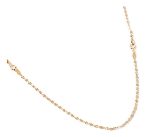 Cadena Valentina Estrella Tritono 2.5mm Oro Solido 10k 55cm Color Dorado