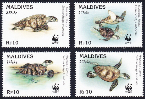 Fauna - Wwf - Tortuga Carey - Maldivas - Serie Mint