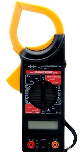 Alicate Amperímetro Digital Brasfort Com Bateria 9v E Cabo 