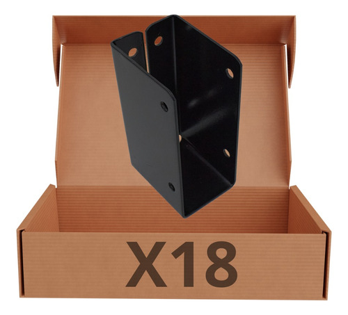 Caja Fijacion Cerrada Tirante Madera 2x4 Vigas Techo X 18