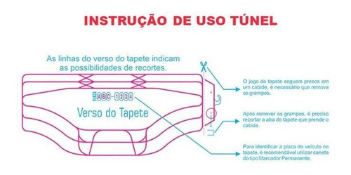 Tapete Tunel Flash Preto Borracha Pvc Universal Honda City