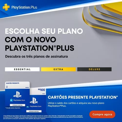 Cartão PSN Plus 12 Meses Assinatura Brasil