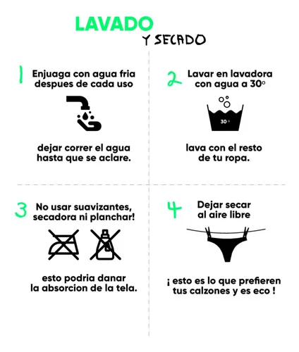 Calzón Menstrual Bloodygreen Tiro Alto Flujo Intenso
