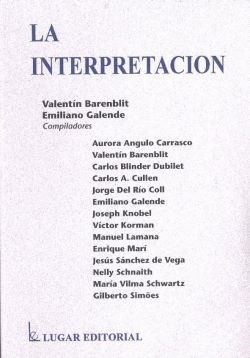 Interpretacion - Barenblit Valentin/galende Emiliano (papel)