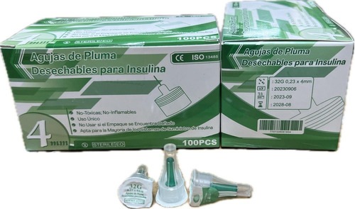 Agujas Para Pluma De Insulina Ziboject 32gx4mm Caja X100 Und