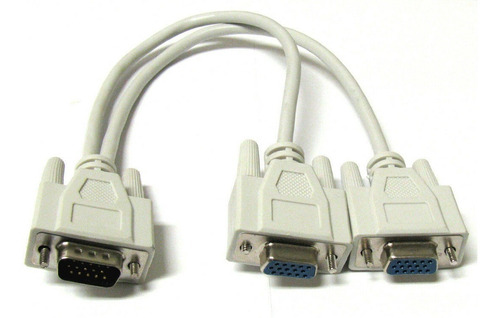 Imagen 2 de 3 de Cable Divisor Vga Video Splitter 2 Monitores A La Vez Dhl
