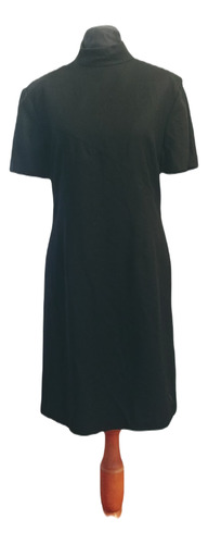 Vestido Corto De Mujer De Lana Estilo Retro Negro T.s