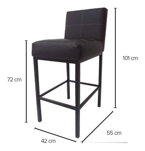 Imagen 7 de 7 de Banco Kano Asiento Y Respaldo Tapizado Vinipiel Marca Durex