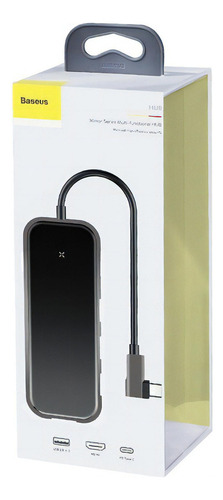 Hub Adaptador Tipo-c A 3 Usb3.0+hd4k+pd Gris Baseus