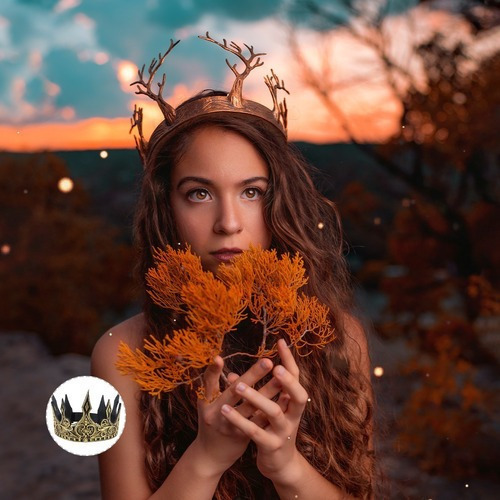 Corona Real Medieval Crown Pu Crown Tiara Para Hombre