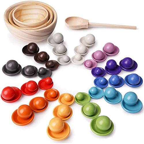 Montessori Bolas Platos Juguete Clasificador De Color D...