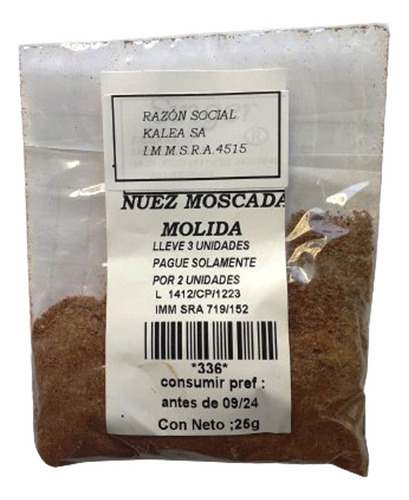 Nuez Moscada Molida 25g Lleve 3 Pague Solo 2