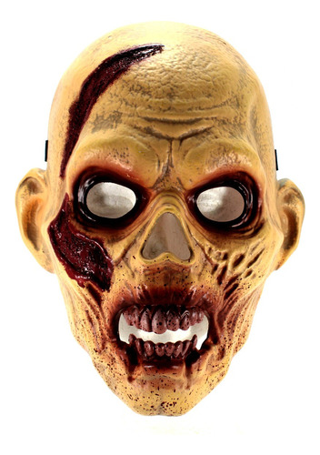 Máscara Zumbi Terror Carnaval Halloween Festa Fantasia Cor Amarelo