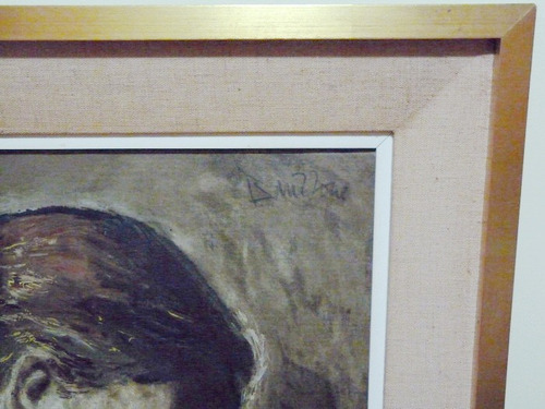 Imagen 2 de 3 de Cuadro Alberto Bruzzone Maternidad Oleo Antiguo Sobre Tela